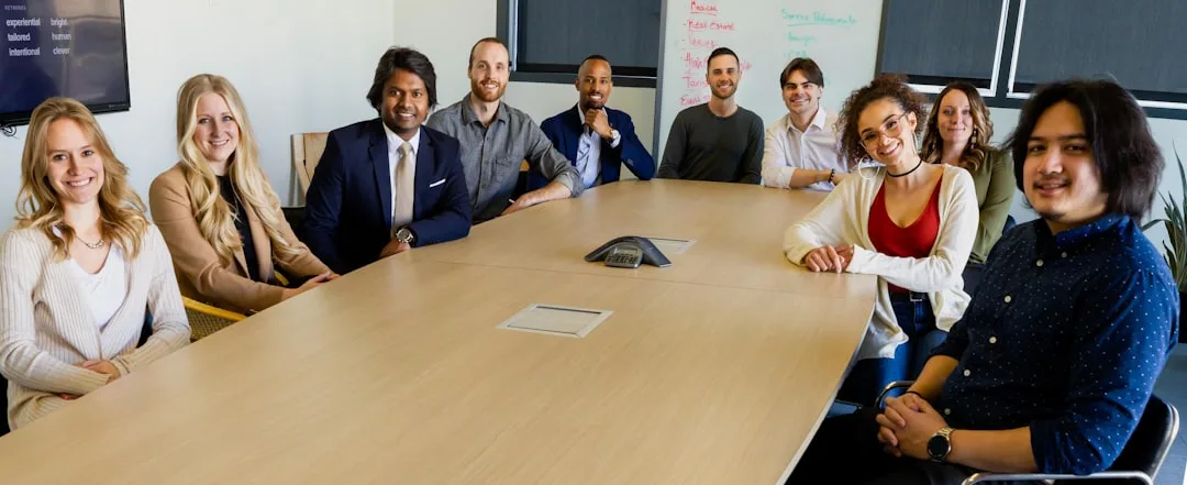 diverse business team collaborating