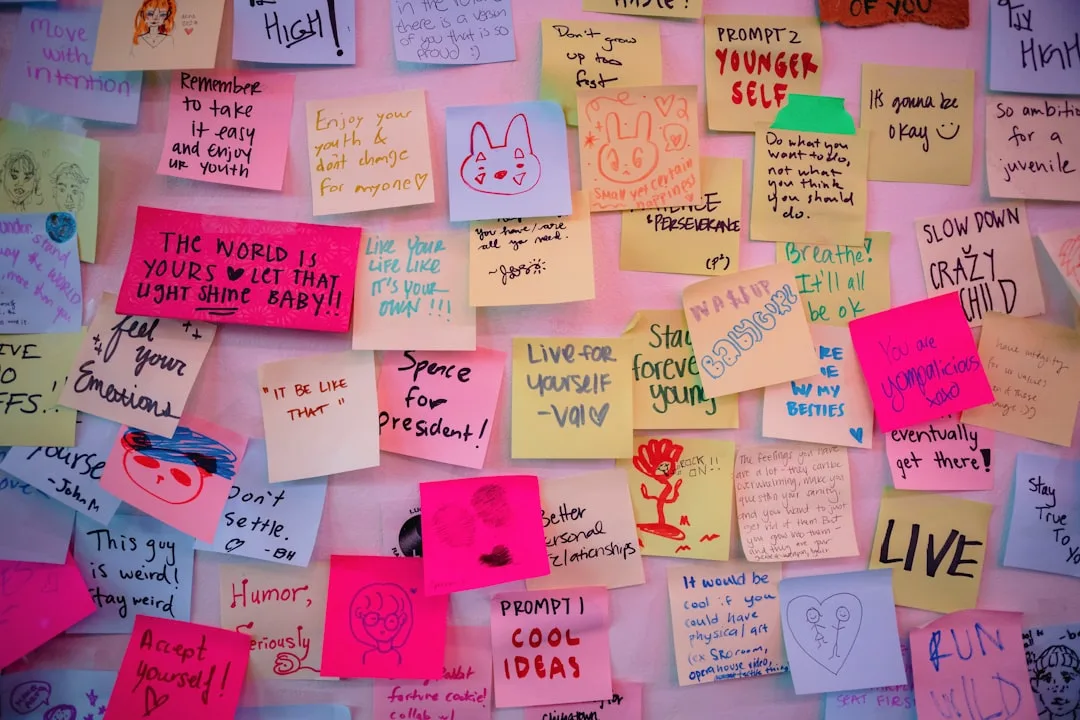 student organizing notes