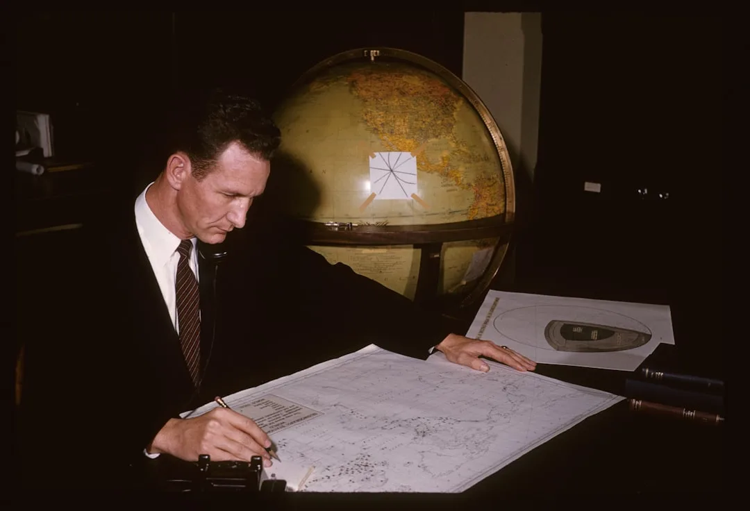 businessman reviewing documents